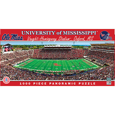 #ad MasterPieces Ole Miss Rebels NCAA 1000 Piece Panoramic Jigsaw Puzzle $19.99