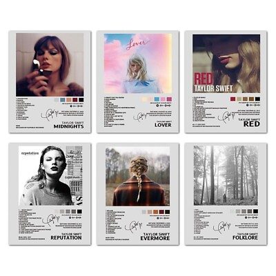 #ad Taylor Album Cover Posters Music Artist Canvas Wall Art Unframed Set of 6 8quot;x10 $9.99