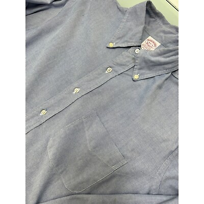 Vintage Brooks Brothers Makers Men Oxford Shirt Blue Pocket Made In USA 16.5 6 #ad $39.97