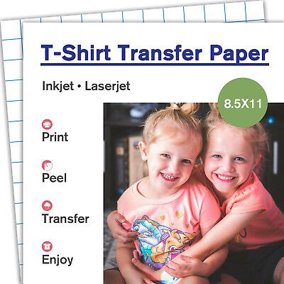 #ad Printable Heat Transfer Paper for Dark Fabric Iron on Inkjet Laser Cricut 40PK $32.98