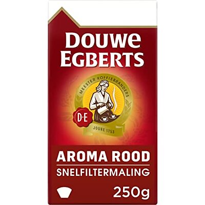 Douwe Egberts Aroma Rood Ground Medium Roast Coffee 250G Pack of 1 8.81 Count $11.99