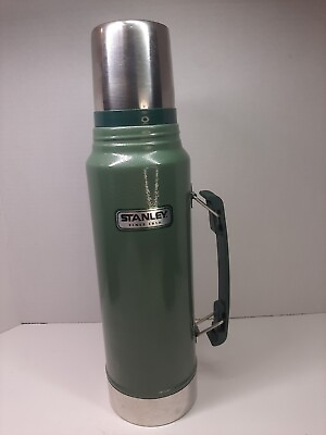 #ad VTG Stanley Thermos Coffee Green Classic Stainless Insulated Bottle 1.1 QT 1 L $19.95