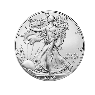 #ad 1 Troy Oz 999 Fine Silver 2024 American Eagle Walking Liberty Bullion Coin $29.99