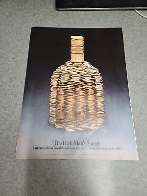 #ad 1973 Chivas Regal: Rich Mans Scotch Vintage Print Ad $3.40