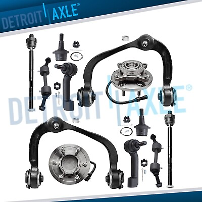 #ad 12pc Front Wheel Hubs Upper Control Arms Suspension Kit for Expedition Navigator $276.96