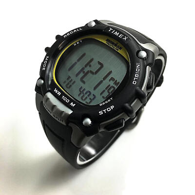 #ad Men#x27;s Timex Ironman Classic 100 Black Resin Digital Watch T5E231 T5E2319J $61.36