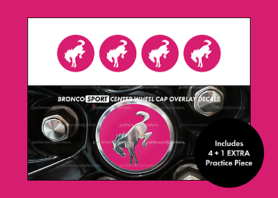 #ad For Ford Bronco SPORT 2021 2024 Die Cut Wheel Cap Color Vinyl Decal Overlays $14.99