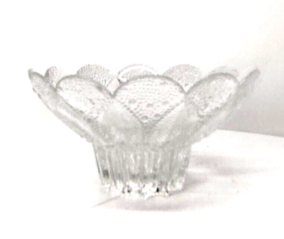 #ad Vtg Lausitzer Glass Lead Crystal Bowl 6.5quot; Medea Dew Drop Leaf Germany $17.88