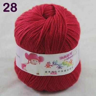 #ad Sale New 1ballx50g Soft Cashmere Silk Velvet Baby Children Hand Knitting Yarn 28 $4.79