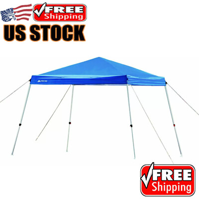 Instant Slant Leg Canopy Sturdy Steel Frame Outdoor Sports Camping Gear Blue New $74.96
