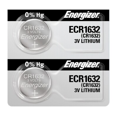 #ad 2 PACK FRESH ENERGIZER CR1632 ECR1632 1632 3V Lithium Coin Battery Expire 2031 $2.99
