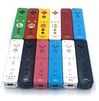 #ad Nintendo Wii Controller Authentic OEM Wii Remote Motion Plus Pick Your Color $11.99