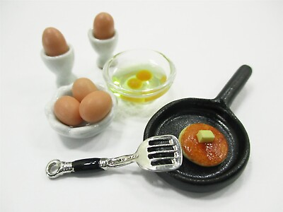 #ad Dollhouse Miniatures Food Breakfast Pancake Preparation Set Kitchen Supply 16215 $10.99