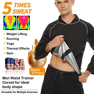 #ad Neoprene Ultra Tops Sports Body Shaper Sauna Tops Sweat Suit Gym For Women Men $29.99
