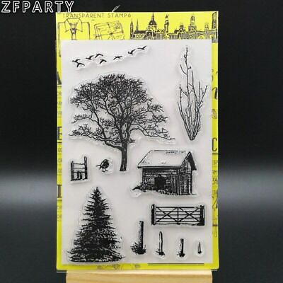 #ad #ad 1pc Trees Transparent Silicone Stamp Clear Card Making Seal Stamps DIY Scrapbook $13.25