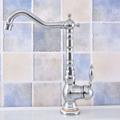 Polished Chrome Brass Bathroom Kitchen Swivel Basin Vessel Sink Faucet Mixer Tap $55.64