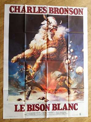 THE WHITE BUFFALO western Charles Bronson original LARGE french movie poster #x27;77 $69.00