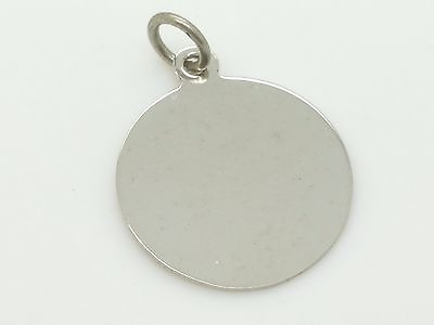 #ad Sterling Silver Small Round Simple No Design 7 8#x27; Inch Pendant Charm $9.99