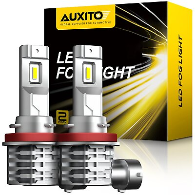 AUXITO LED Fog Light Bulb H8 H16 H11 Fog Light Bulb White 6500K High Power Lamps $19.99
