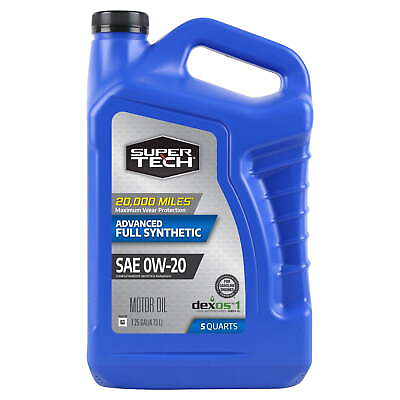 #ad Super Tech Advanced Full Synthetic Motor Oil SAE 0W 20 5 Quarts Motor Oil USA $19.46