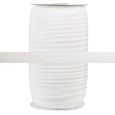 #ad White Fairy Dust Glitter 5 8quot; Fold Over Elastic 100yd $63.99