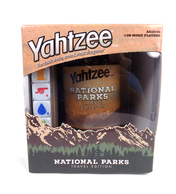 #ad YAHTZEE National Parks Travel Edition Classic Yahtzee Dice Game Camping Game $14.99