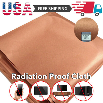 #ad EMF Protection Pure Copper Fabric Blocking RFID Radiation Singal Wifi EMI EMP RF $14.77