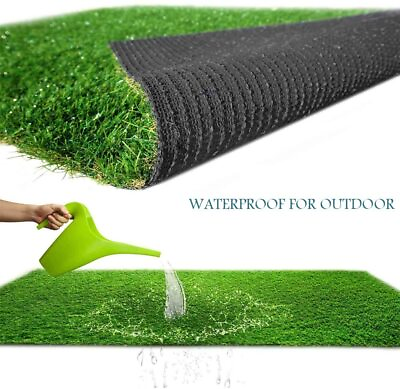 2.5cm Thick Artificial Grass Carpet Turf Fake Mat Rug Synthetic Landscape Garden $16.99