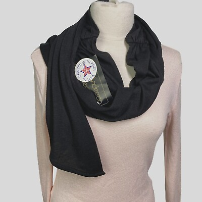 #ad NWT vintage rare Carol Anderson Collection black women#x27;s thin fashion scarf $15.00