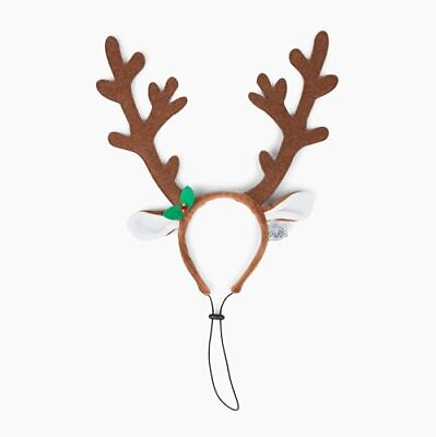 Brown Reindeer Dog Antlers Headband Pet Christmas Costume $28.67