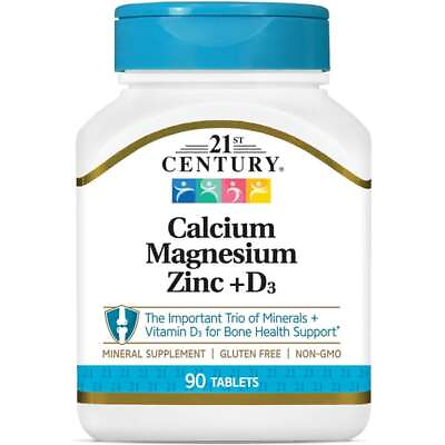 #ad 21st Century Calcium Magnesium Zinc D3 90 Tabs $8.06