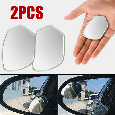 2pcs Car Blind Spot Mirror Rotatable Wide angle Rearview Auxiliary Convex Mirror $11.10