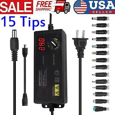 #ad DC 3V 24V 60W Universal Power Supply Adjustable Variable Switching AC DC Adapter $15.69