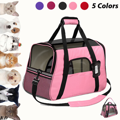 #ad Pet Carrier Cat Travel Bag Portable Soft Sided Comfort Case Airline Approved Dog $21.58