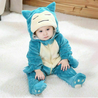 #ad Pijamas Baby Romper Jumpsuit Costume For Sleep Long Sleeve Children Suit Snorlax $34.99
