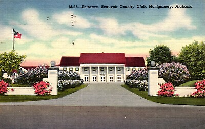 Postcard Entrance Beauvoir Country club Montgomery Alabama $5.09