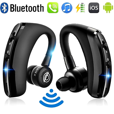 #ad Bluetooth 5.0 Earpiece Wireless Headset Noise Cancelling Earbuds Driving Trucker $9.97
