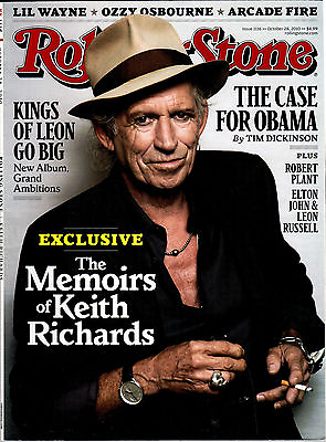 #ad MEMOIRS of KEITH RICHARD Rolling Stone Issue # 1116 Sept 9 2010 $9.73