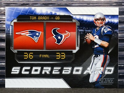 #ad Tom Brady 2018 Score Scoreboard #4 New England Patriots Football Insert Card $1.70