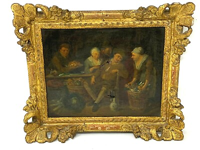 #ad School Flemish amp; 18th Th Century amp; Frame Wood Golden amp; Oil on Canvas amp; Ref J $2013.22