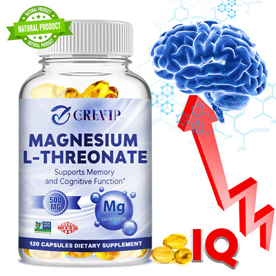 Magnesium L threonate 500mg Nootropic Brain Booster Memory Cognitive Function $14.22