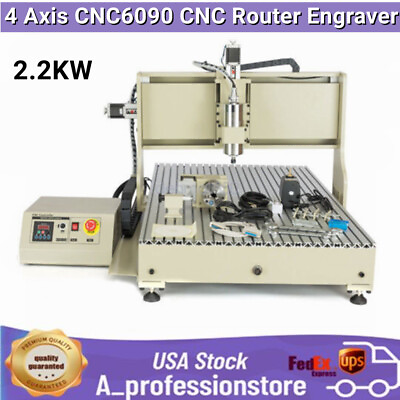 #ad 2.2kW USB Engraving Machine CNC 6090 Router 4 Axis Engraver Milling Controller $2239.00