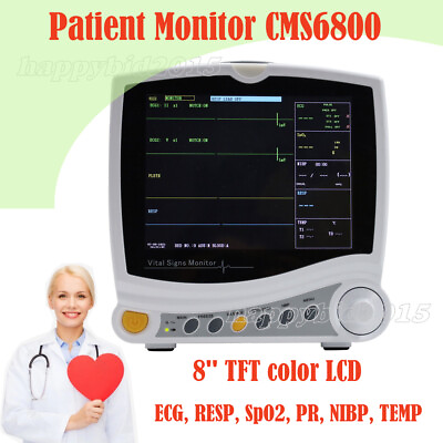 Hospital use ICU 6 Parameter Vital Signs Patient monitor Cardiac deviceECGSPO2 $459.00