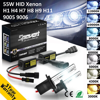 55W H1 H3 H7 H8 9 11 9005 6 CANBUS HID Xenon Headlight Conversion Kit Error Free #ad $28.99