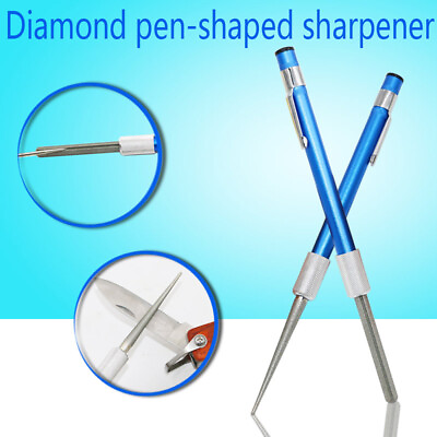 #ad #ad Diamond Grit Sharpener Rod Pen File HuntingOutdoor Kitchen Knife Sharpener AH9 $10.49