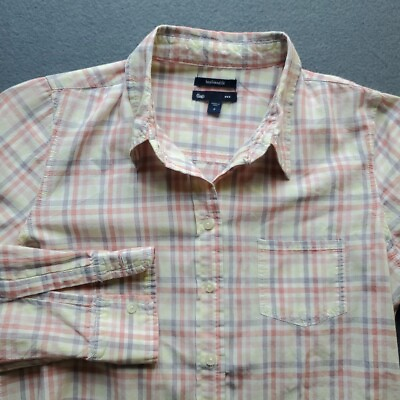 #ad GAP Boyfriend Womens Plaid Shirt Button Up Multicolor Size Small $8.00