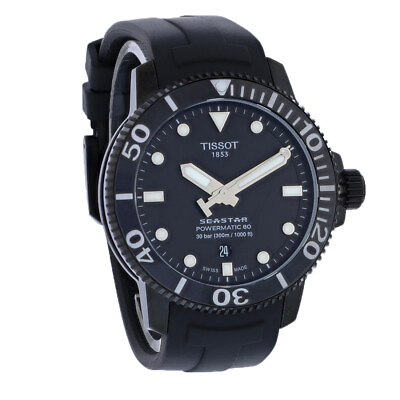#ad Tissot Seastar 1000 Mens Black ION PVD Automatic Watch T120.407.37.051.00 $587.00