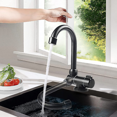 Folding Faucet 360 Degree Swivel Hot and Cold Water Faucet Kitchen Bathroom $71.99