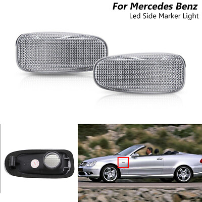 #ad 2x Clear Fender Side Marker Light Housing For Mercedes Benz W210 W202 W208 R170 $17.99