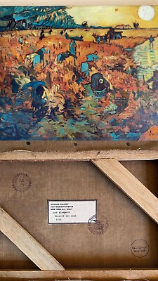 #ad Vincent Van Gogh painting on canvas Dimensions: 9.84 x 13.78 IN $500.00